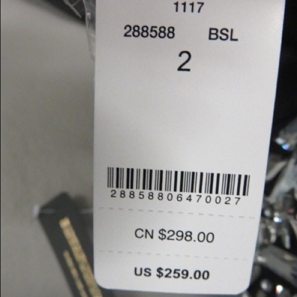 NWT, Bebe High/Low Crystal Prom Dress - Picture 3 of 6